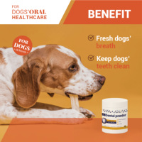 OEM poudre dentaire pour chien de compagnie prend en charge les chiens gomme santé poudre d'alginate dentaire pour chiens dents nettoyage Plaque Off