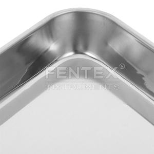 Plateau plat en acier inoxydable pour instruments médicaux Plateau de rangement manuel pour laboratoire chirurgical et autres usages médicaux BY FENTEX - Product Image 6