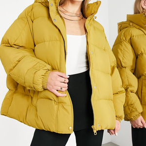 OEM Warm And Cozy Winter's Collection Comfortable Puffer Jacket With Breathable <b>Nylon</b> <b>Fabric</b> Adjustable Hooded Jacket For Women - Product Image 1