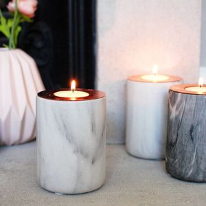 Modern Marble <b>Tealight</b> <b>Holder</b> for Easter Urban Home Decor Heat Resistant for Apartments Offices Spas Gifting Ideas Sleek Designs - Product Image 2