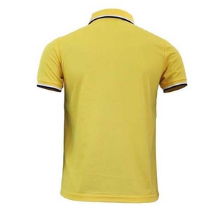 Men's Yellow Breathable Plus Size Short Sleeve for <b>Shirt</b> Jersey Knitted Solid Color Casual Zipper <b>Collar</b> Pocket Design - Product Image 2