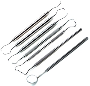 Ensemble de 7 instruments de qualité supérieure en acier inoxydable pour examen dentaire Nouveau plateau en acier inoxydable de qualité supérieure - Product Image 1