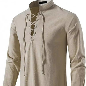 Camisas de hombre al por mayor de calidad superior 100% camisas casuales de algodón orgánico camisas de manga larga transpirables personalizadas - Product Image 1