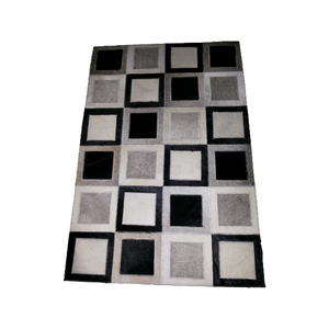 <b>LEATHER</b> HUNT Luxury Natural Cowhide <b>Leather</b> Handcrafted Embossed Comfortable <b>Cushion</b> Cover Carpet Ethically Produced - Product Image 1