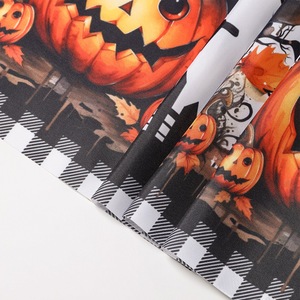2025 Halloween chemin de Table citrouille épouvantail noir chauve-souris nappe Thanksgiving vacances noir blanc Plaid chemin de Table - Product Image 5