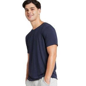 เสื้อยืดลำลองสไตล์สตรีทสำหรับผู้ชาย ผ้าฝ้ายแท้ 100% ทรงหลวม แขนสั้น เนื้อผ้าหนา ยับยาก แห้งเร็ว เป็นมิตรกับสิ่งแวดล้อม - Product Image 4