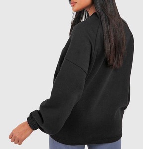 Sudadera con capucha transpirable de manga larga profesional a precio de fábrica para mujer nuevo estilo 100% algodón polar sólido Rhinestone personalizable - Product Image 2