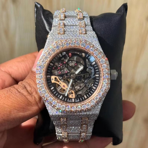 Edición limitada de lujo VVS Moissanite Diamond Watch Único analógico Acero inoxidable Alta calidad Mecánico Resistente al agua - Product Image 1