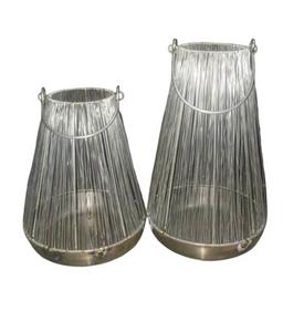 ชุดโคมไฟเหล็กแขวน2ชิ้นพร้อมขัดเงาสำหรับตกแต่งบ้านโคมไฟแขวนโลหะ - Product Image 4