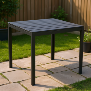 Mesa de Exterior Fija MILANO de Hierro Antracita 78x78cm SLA 78 Amicasa Categoría de Producto Mesas - Product Image 3