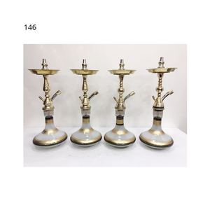 Cachimba de Latón Portátil Mini Personalizable de Lujo con Acabado Lacado de Primera Calidad, Grabada a Mano, con Opciones Multicolores, Hecha en Egipto - Product Image 1