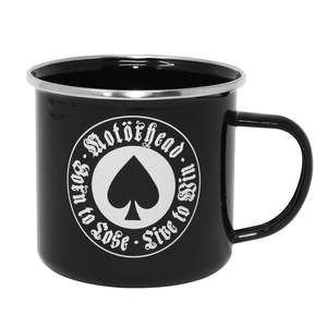 แก้วกาแฟเคลือบ Motrhead BORN LOSE ดีไซน์คลาสสิคสไตล์เรโทร ทำจากสแตนเลส ความจุ 350 มล./500 มล. พร้อมฝาปิด เหมาะสำหรับแคมป์ปิ้ง ของขวัญทางธุรกิจ - Product Image 1