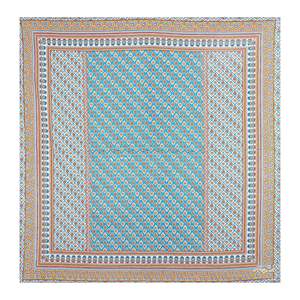 Juego de Sábanas Dobles de Algodón 100% de 240 Hilos con Estampado Floral Azul Turquesa, con 2 Fundas de Almohada, Colección de 3 Piezas para el Hogar (SHKV1038) - Product Image 4