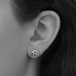 18K Gold Plated Natural <b>Turquoise</b> Round Shape Gemstone <b>Stud</b> <b>Earrings</b> Vintage Solid 925 Sterling Silver Handcrafted Fine Jewelry - Product Image 3