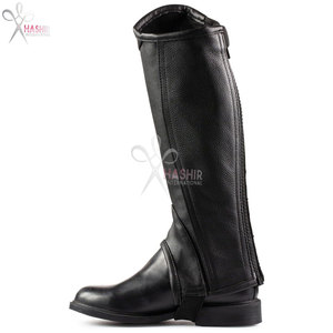 Demi-gambettes d'équitation en cuir PU souple avec fermeture éclair, ajustement confortable, fermeture facile, HASHIR INTERNATIONAL, personnalisables - Product Image 4