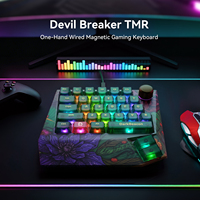 Teclado Mecánico para Juegos Devil Breaker AI Smart Software, de Una Mano, TMR Magnético, Retroiluminación RGB, 31 Teclas, Rapid Trigger, SOCD
