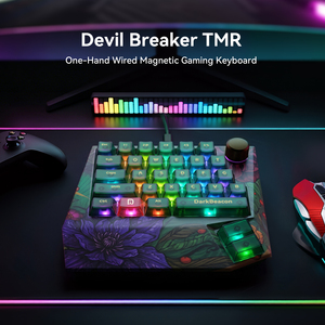 คีย์บอร์ด <span class=keywords><strong>Devil</strong></span> Breaker Wild Lotus II แบบมือเดียว TMR Magnetic Switch ปุ่มกดตามหลักสรีรศาสตร์ 31 ปุ่ม Rapid <span class=keywords><strong>Trigger</strong></span> SOCD Esports ครึ่งคีย์บอร์ด - Product Image 2