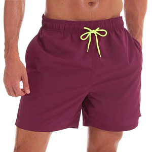 Short de course de rue OEM avec logo personnalisé pour hommes Vêtements de plage d'été de couleur unie 100% polyester Vente en gros Tronc - Product Image 5