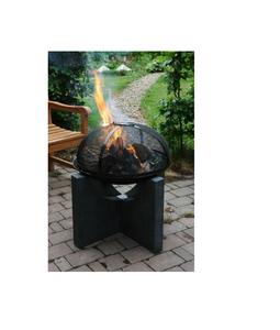 Patio iron <b>fire</b> pit with spark <b>guard</b> screen suitable for safe evening gatherings with family friends outdoor relaxation - Product Image 2