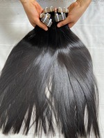 Extensions de cheveux humains vierges Remy 100% vietnamiens de haute qualité, lisses comme des baguettes, à bandes adhésives, bruts, double trame, vente en gros