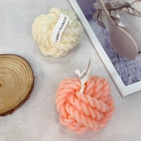 TOOWIN Chunky Garnball Duftkerze, Dekoratives Fotografie-Requisit, Garnknoten-Kerze