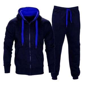 Premium Quality Fitness Wear <b>Apparel</b> Full Zipper 100% Cotton Streetwear Hot Selling Blank Custom Design Zip Up Tracksuit Men's - Product Image 1