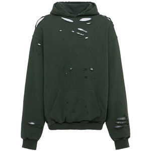 Sudadera con Capucha de Felpa Francesa 100% Algodón de Alta Calidad, Estilo Desgastado, Logotipo Personalizado, Corte Holgado, Ajuste Cuadrado, Hombros Caídos, para Hombre - Product Image 1