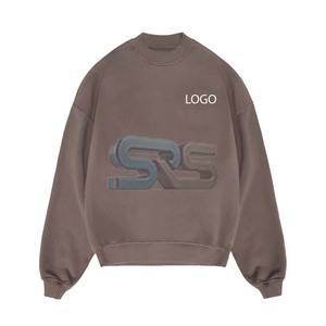 เสื้อสเวตเตอร์ผ้าฝ้ายผสมแบบสวมหัวสำหรับผู้ชายเสื้อกันหนาวแบบสวมหัวคอลูกเรือแบบเรียบใส่สบายสำหรับฤดูหนาว - Product Image 2