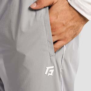 <b>Light</b> Grey 100% Cotton Flex Pocket <b>Trouser</b> Customizable Logo Corduroy Woven Size XL Straight Pattern with Zippers Lightweight - Product Image 5