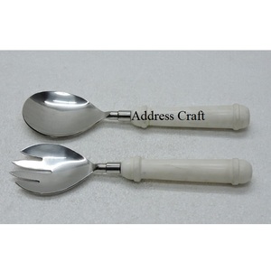 Style classique bois résine poignée salade serveur ensemble indien meilleur vendeur couverts cuisine outils service cuillère fourchette ensemble au meilleur prix - Product Image 2