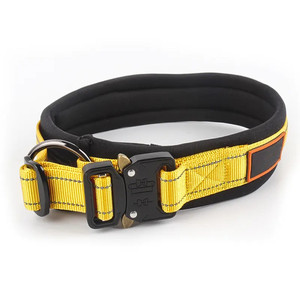 Collar táctico reflectante de alta resistencia para perro, con hebilla, mango acolchado ajustable, nailon, diseño personalizado para entrenamiento de mascotas, 2023 - Product Image 6