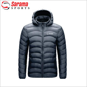Otoño Invierno chaqueta de talla grande para hombre logotipo personalizable nuevo a prueba de viento algodón cálido cuello alto cierre de cremallera impermeable - Product Image 6