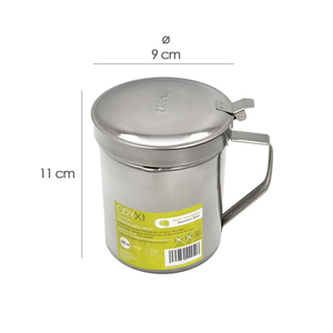 Vassoio per Grasso di Carne in Acciaio Inossidabile, 0,5 Litri. Con filtro e coperchio - Product Image 2