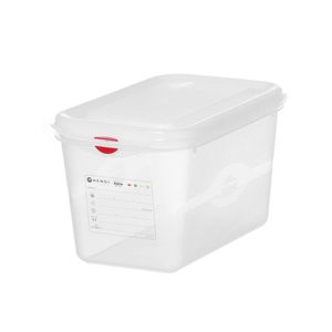 GN 1/4 Polypropylene Food Storage <b>Container</b> 4.3L Transparent 265x162x(H)150mm HENDI Model - Product Image 1