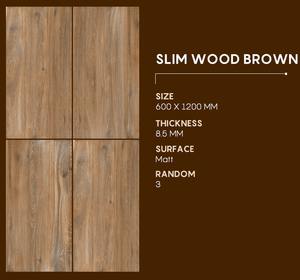 Azulejos de suelo de porcelana de madera marrón, azulejo de suelo de textura mate de madera de cerámica de 600x1200mm para un hogar de aspecto clásico - Product Image 2