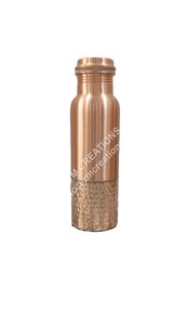 Custom Made Copper <b>Sipper</b> Hammered Metal Copper <b>Bottles</b> 100% Copper Available in 950 ML Capacity Suitable for Health Stores - Product Image 3