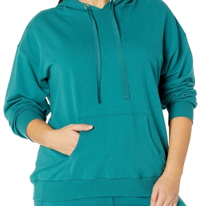 Sudaderas con capucha de gran tamaño para mujer de alta calidad del fabricante con logotipo personalizado impreso en el frente de invierno de punto estilo Y2K algodón pesado - Product Image 5