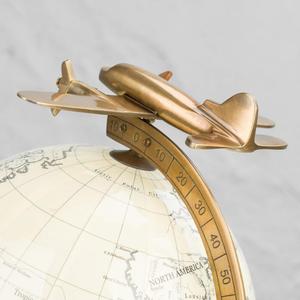 Base de Globo Terráqueo con Modelo de Avión Antiguo, Base de Pilar Negra, Centro de Mesa Decorativo, Accesorios de Lujo para Mesa de Globo, Decoración de Sala de Estar - Product Image 3