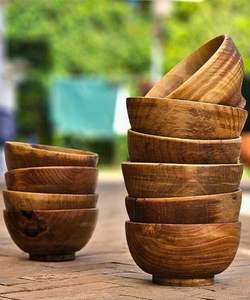 Tazón de Madera Natural para Servir, Resistente al Calor, Ecológico, con Acabado Liso, para Ensaladas, Sopas, Arroz, Uso en Cocina y Restaurantes - Product Image 5