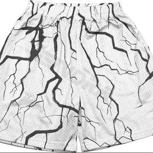 2022-24 Short en maille d'entrejambe de 5 pouces à séchage rapide pour hommes avec logo personnalisé Short de gymnastique de basket-ball imprimé avec des caractéristiques vierges - Product Image 1