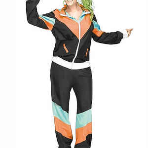 Conjunto de 2 piezas para mujer, chaqueta cortavientos transpirable estampada de primavera, pantalón, chándales transpirables - Product Image 1