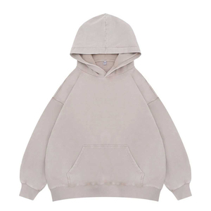 Vente en gros de sweat à capuche surdimensionné pour femmes sweat à capuche long en tissu éponge teint uni avec impression numérique et sérigraphie personnalisée - Product Image 3
