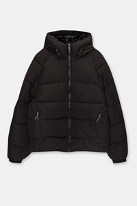 New Arrival Custom Men's Warm Winter <b>Quilted</b> Puffer Jacket Windbreaker Padded <b>Thick</b> Black Hooded Outwear Bubble Men's Jackets - Product Image 5