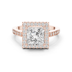 Anillo de diamante cuadrado de moissanita de 14K para mujer - Product Image 2