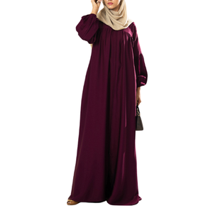Manufacturer's Wholesale New Designs Dubai Muslim Women's Plus Size Modest Abaya <b>Cardigan</b> <b>Long</b> Sleeves Floor Length Traditional - Product Image 1