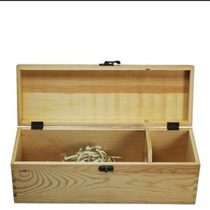 กล่องไม้ใส่ไวน์แบบยังไม่เสร็จพร้อมฝาปิดฝาพนังของขวัญของที่ระลึกขนาดเล็กและขนาดใหญ่ออกแบบได้ตามต้องการ - Product Image 5