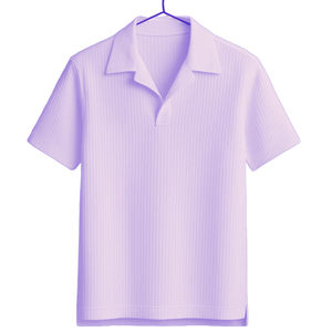 Camiseta de Jersey ajustada unisex con logotipo personalizado para Polo, cuello en V, transpirable, liso, algodón, poliéster, tela de talla grande para hombre para Pol - Product Image 5