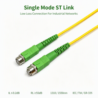 Cordon de brassage optique monomode ST/ST SM, connecteur à faible perte pour solution de transmission réseau télécom