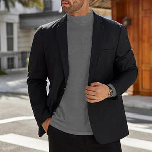 <b>Men</b> Long Sleeve Mock Neck Shirt Custom Logo Winter Layer <b>Top</b> OEM ODM Warm Soft Cotton <b>Turtleneck</b> Sweatshirt - Product Image 4