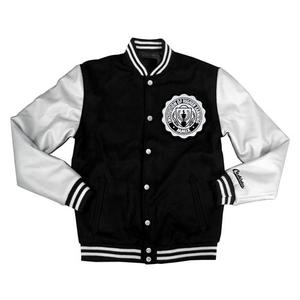 Veste de baseball brodée de chenille surdimensionnée pour hommes avec col rabattu à la mode style universitaire - Product Image 5
